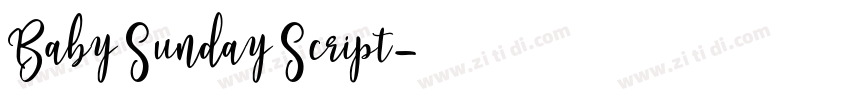 Baby Sunday Script字体转换 Baby Sunday Script字体转换